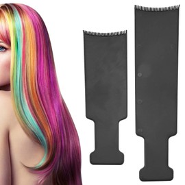 Balayage Highlighting Board with Teeth, Flat Top Comb Board Balayage Paddle Home Salon Used Hair Dye Brush for Hair Dyeing DIY Hairdresser Tint Tool Pack of 2