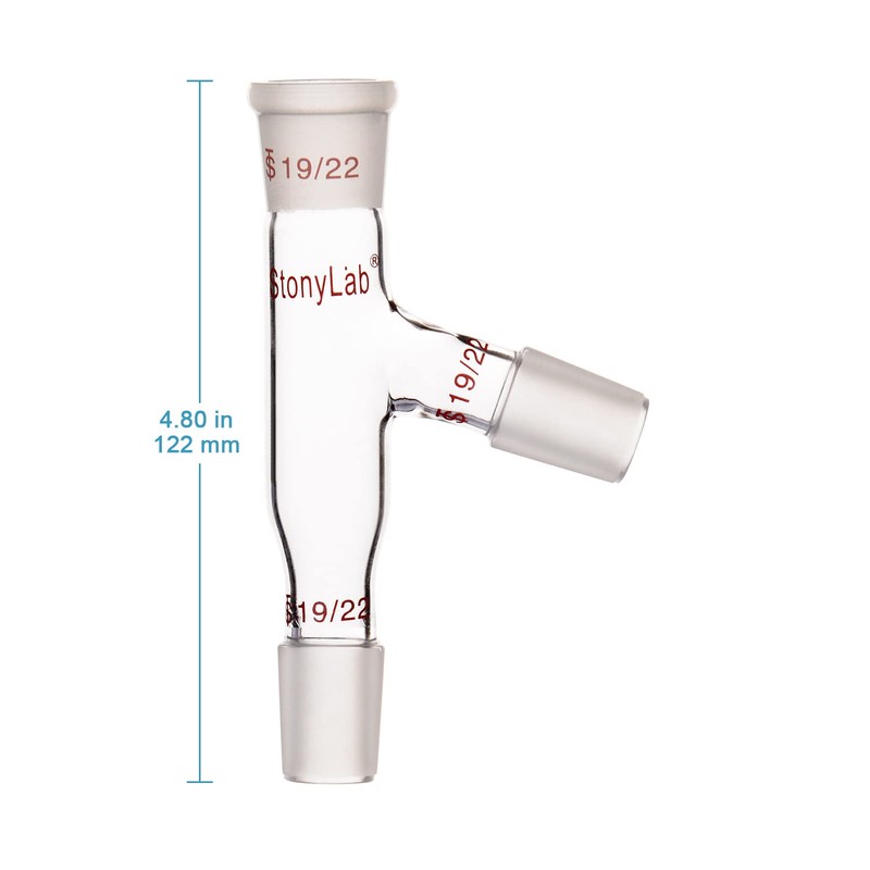 StonyLab Three Way Adapter, 3 Way Distilling Adapter with 19/22