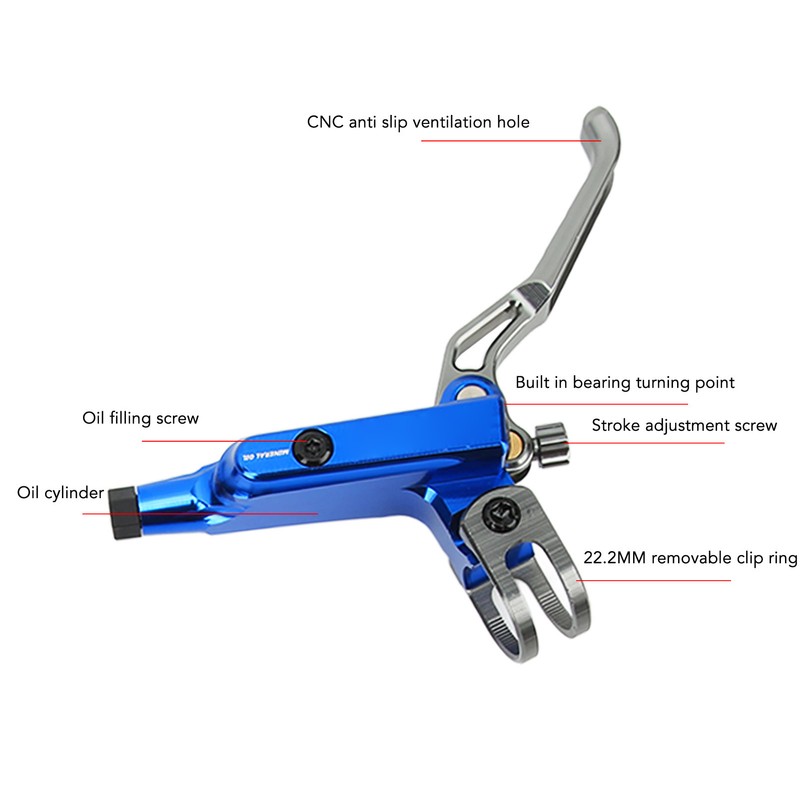 1 Pair Bicycle Hydraulic Disc Brake Four Pistons Aluminum Alloy