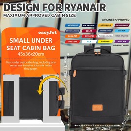 xlodea for Easyjet Underseat Cabin Bag 45x36x20 New Easyjet Waterproof Carry On Bag Hand Luggage Bag Travel Backpack Rucksack Under Seat Cabin Bag for Women and Men