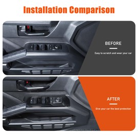 TOYCIDFG Window Control Switch Button Panel Cover Trim Compatible with Toyota Tacoma 2024 2025, Car Interior Decoration Accessories (Black)