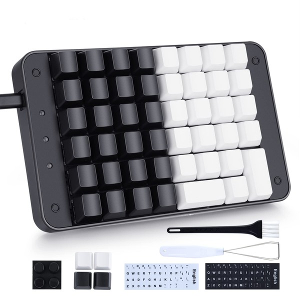 Koolertron One Handed Mechanical Gaming Keyboard with 32 Macro Keys,