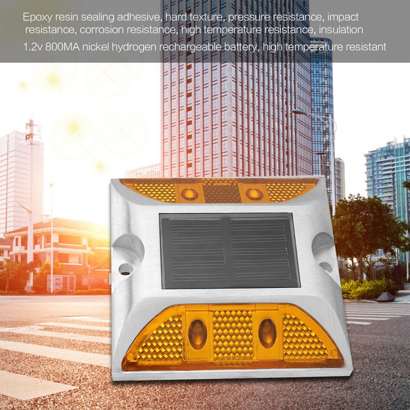 Casting Aluminum Road Stud Light Outdoor Solar Powered Lamp for