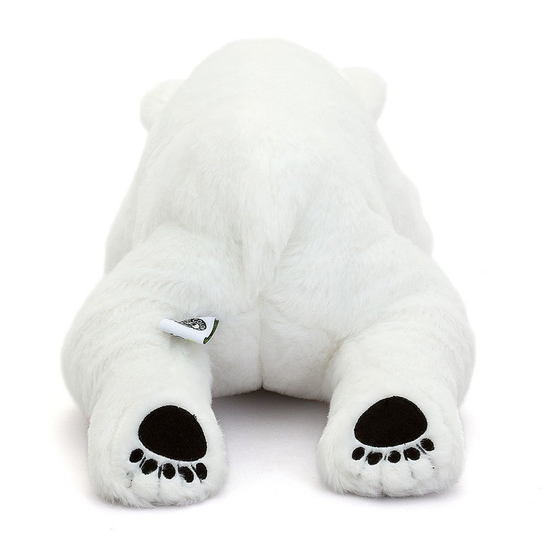 カロラータ ホッキョクグマ ぬいぐるみ (Lサイズ/ねそべりシリーズ/やさしい手触り) リアル くま 動物 おもちゃ お人形 ギフト