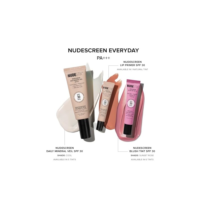 NUDESTIX Nudescreen Daily Mineral Veil SPF 30 – Lightweight Tinted