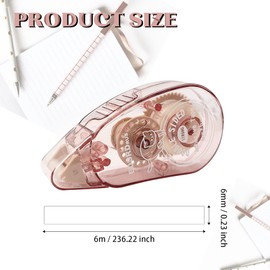 Total 4pcs Double Sided Adhesive Tape Roller Scrapbook Tape Roller, Acid Free & Archival-Safe, Permanent Double-Sided Adhesive Tape Dispenser for Crafts, Scrapbooking & Card Making 6m X 6mm (Purple)