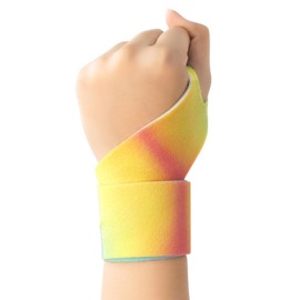 Niupiour 2-Pack Colorful Wrist Brace Compression Support Strap - Adjustable Wrist Wrap Bands for Gym, Weight Lifting, Fitness, Running, Sport, Tendonitis & Carpal Tunnel - Wear Anywhere (A)