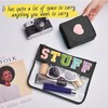 Bolsa de cosméticos, 2 bolsas de maquillaje con letras, Negro