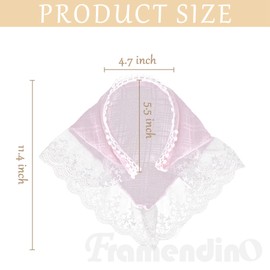 Framendino, 2 Pack Hair Scarf Headband for Women Lace Bandanas Triangle Head Wrap