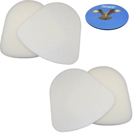 HQRP Pre-Motor Filter Set 2-Pack (2 Felt + 2 Foam) Compatible with Shark XFF350 NV350 NV350W NV350WC NV351 NV352 NV355 NV356 NV356E NV357 Navigator Lift-Away Upright Vac Vacuum Cleaner Coaster