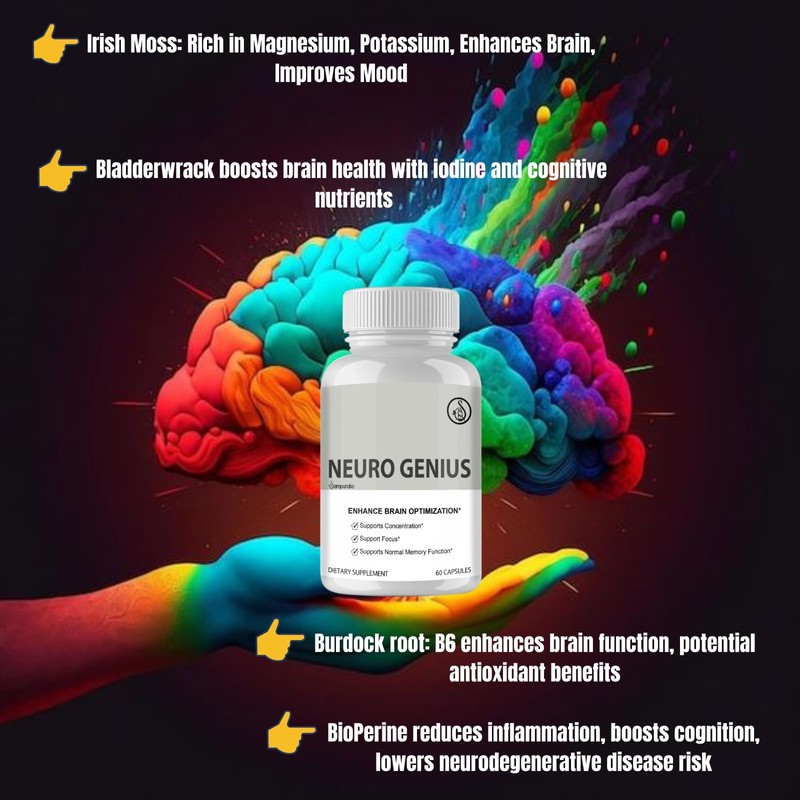 Neuro Genius Advanced Cognitive Support Supplement to uplock Brain Potential