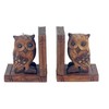 Handcrafted Wooden Owl Bookends, Decorative Book Holders, 17 cm Height,