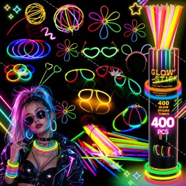 400 Pulseras Neon Fosforescente Glow Stick Fiestas Eventos