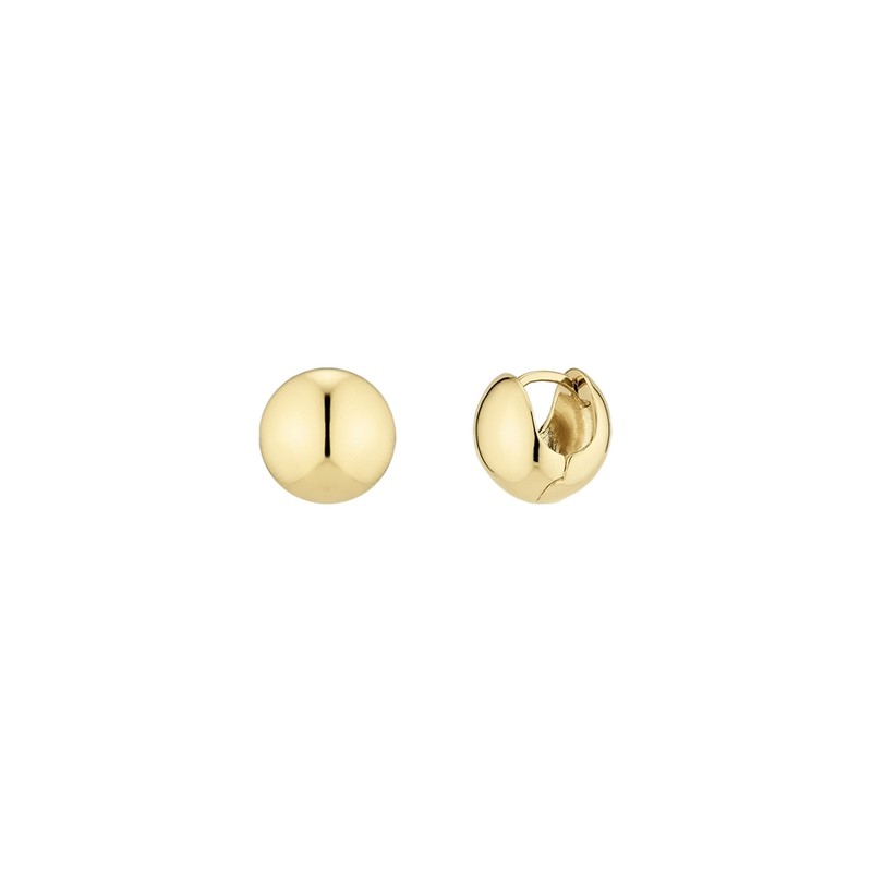 [Exclusive] Gold&Deer 14K Goldfield Big Round Ball One-Touch Earrings White