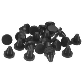 TA-VIGOR 25Stk Silikon Einrastende Lochstopfen – 6-7mm Durchmesser – Gummi Panel Abdeckkappen Rund – wasserdichte Dichtungsstopfen Für Küche, Badezimmer, Garagen – Schwarz