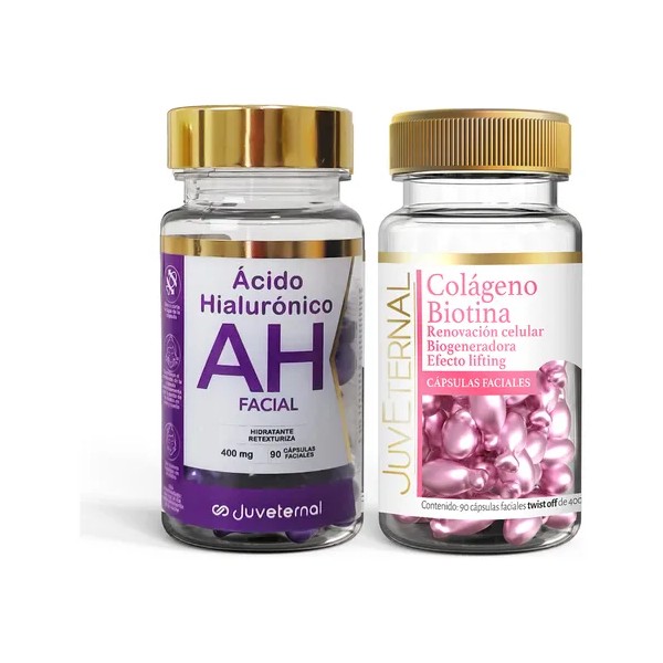 JUVETERNAL Do Cpsulas Faciales cido Hialurnico Cpsulas Faciales Colgeno Biotina,