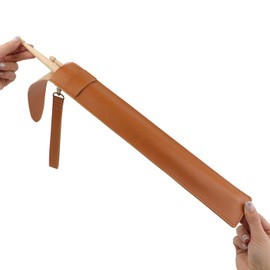 KITANIS KITANIS Drum Stick Bag,Portable Drumstick Bag & Case,PU Leather Drumstick Holder for All Drumsticks and Percussion Mallets,Gift for Drummer Teens(Brown)