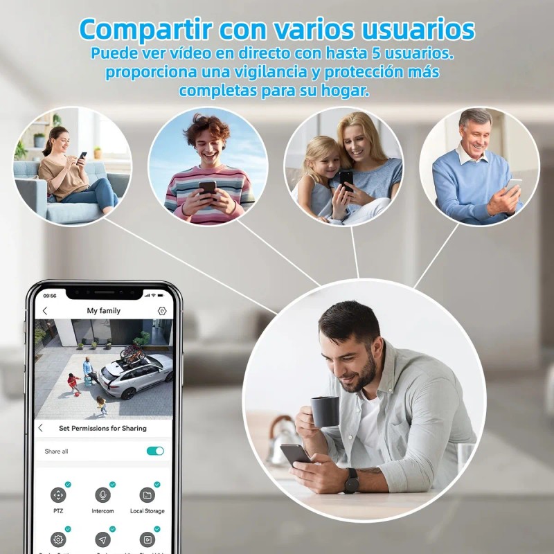 2 unidades Cámara de Seguridad Dheot GQ26 Exterior Wifi Hd