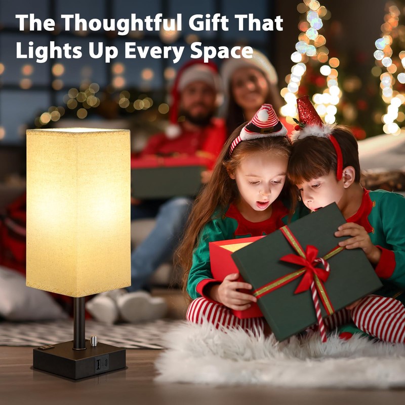 aooshine Fully Dimmable Nightstand Lamps Set of 2 - Table