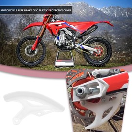 EMSea Withe Motorcycle Rear Brake Disc Plastic Guard 72mm Hole Spacing Compatible with Honda CR/CRF 125/250/450 RX 2002-2022 165x105mm