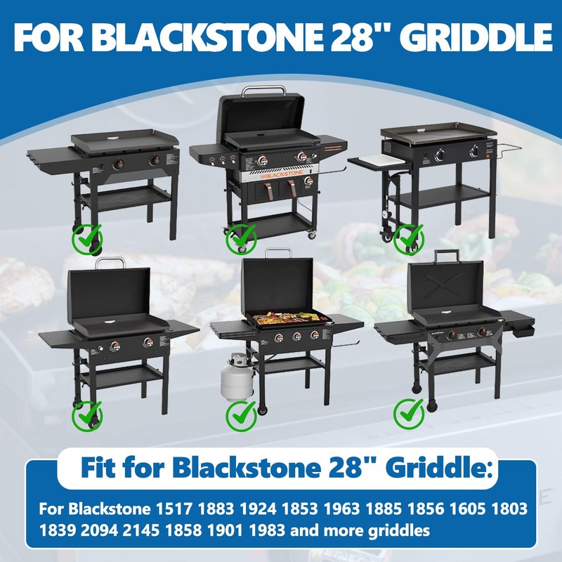 Reversible Griddle Warming Rack/Shelf for Blackstone 28" Griddle, 2-Pack SS
