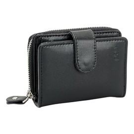 Pop Sonic Pop Up Leather Wallet & Card Holder 2.0 with RFID (Black Smooth)