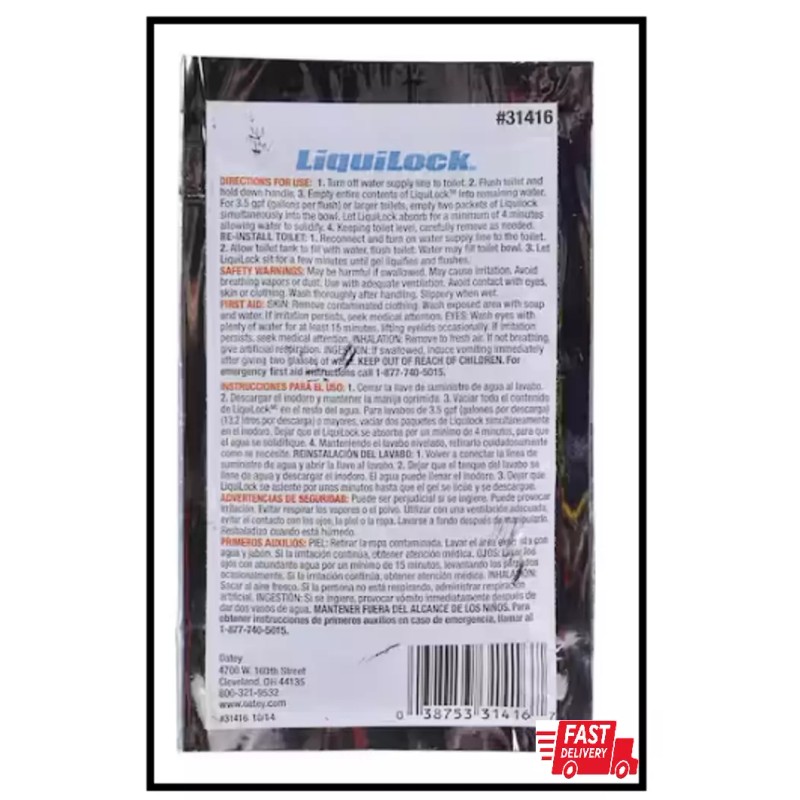 Oatey Liquilock 6 oz. Toilet Water Solidifier Gel (2-Pack)