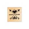 Wander/Explore/Arrows X Mounted Rubber Stamp - Camping, Hiking, Backpacking, Outdoors,