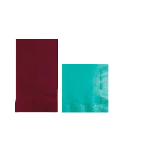 Converting Paper Bulk Party Napkin Bundle, 100 Burgundy Dinner and