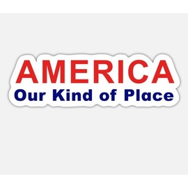 Stickers for Everyone Sticker AMERICA, Our Kind of Place Decal for Car Truck Bumper Laptop Vinyl Window Wall US