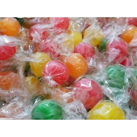 Bayside candy Sour Balls | Bulk Hard Candy Wrapped | Tangy Fruit Sour Balls | Assorted Orange Lemon Strawberry Cherry Green Apple Candy (1LB)