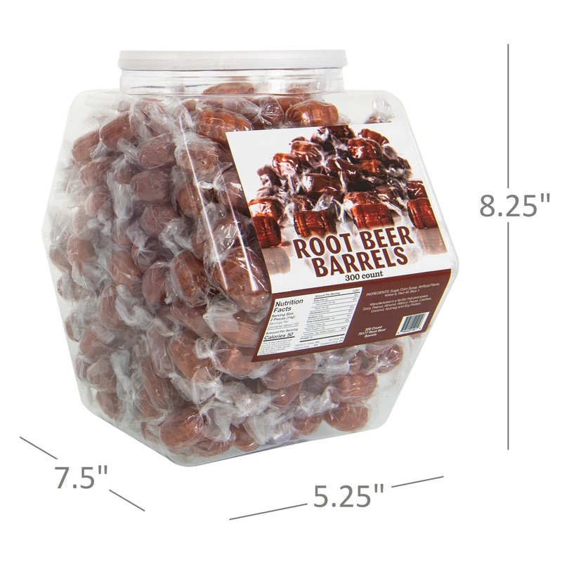 Root Beer Barrels Hard Candy Bulk Tub, 300 Pieces |