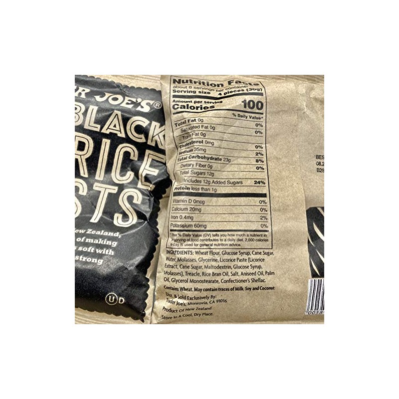 Trader Joe's Soft Black Licorice Twists 8 oz. (Pack of