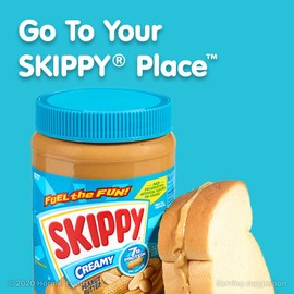 SKIPPY Creamy Peanut Butter, Twin Pack, 40 Ounce (Pack of 4)