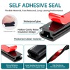 Door Seal Strip - Thick Black Rubber, Fits 0.16-0.23 in
