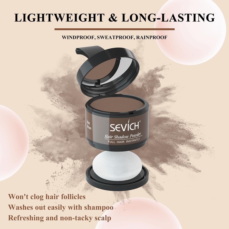 Sevich Hairline Powder,Instantly Conceals Hair Loss, Root Touch up Powder,