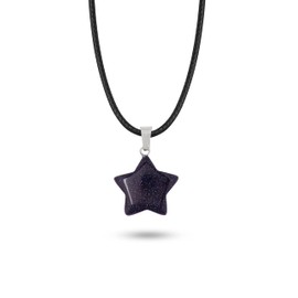 OJERRY Blue Sandstone Kawaii Cute Star Charms Pendant Necklaces Gemstone Necklace Things Summer Essentials Accessories Jewelry for Women Trendy Stuff Gifts