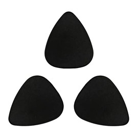 ABS Plastic Black Guitar Or Bass Pick - 0.71 mm Medium Gauge - 351 Shape - 3 Pack