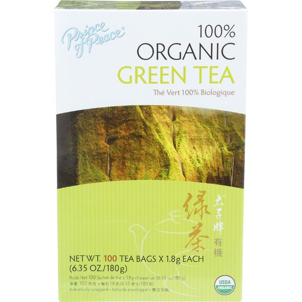 Prince of Peace Organic Green Tea 100 Tea Bags - 2 pack
