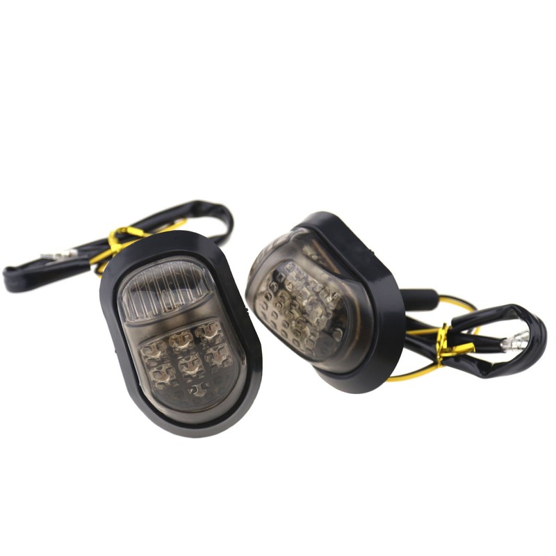Micro Trader 2pcs Motorcycle Flush Mount LED Turn Signal Indicator