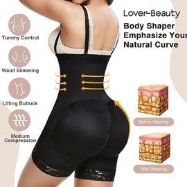 OLUKORO Fajas Reductoras Postparto para Mujer, Mujeres Shapewear Tummy Control de Cintura Mujeres, Shapewear Faja Postparto Alta Compresión Refuerzo Abdomen de 3 Hilera (Negro, X-Large)