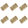 6Pcs Door Hinges,Brass Folding Hinges,Heavy Duty Ball Bearing for Gate,Window,Drawer