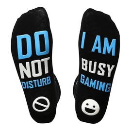 Do Not Disturb Gaming Socks Gamer Socks Gift Christmas Gifts & Stocking Stuffers for teen boys Mens Womens Gamer Lovers