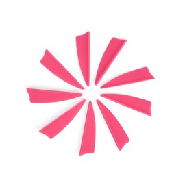 1.75 Inch Plastic Arrow Feathering Shield Shape Rubber Feathers Plastic Feathers DIY for Arrows Archery Arrows Carbon Arrows Vane for Archery Hunting Shooting Pack of 50 (Pink)