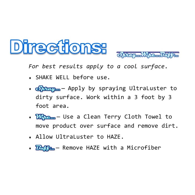 Ultra Luster Waterless Car Wash n' Polish + ClaBar Polishing