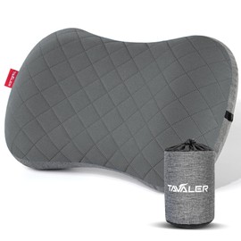 Tavaler Inflatable Pillow Ultralight Outdoor Camping Pillow, Camping Pillow, Inflatable Ergonomic Travel Pillow, Inflatable Beach Pillow (Grey)