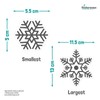 Stickerscape Snowflake Christmas Window Stickers (Grey Snowflakes - 2 Sheets)