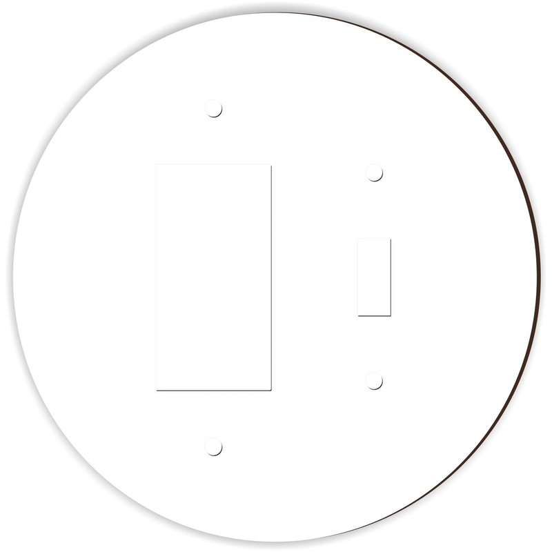 Island Gifting - Solid White Design - Round Double GFI