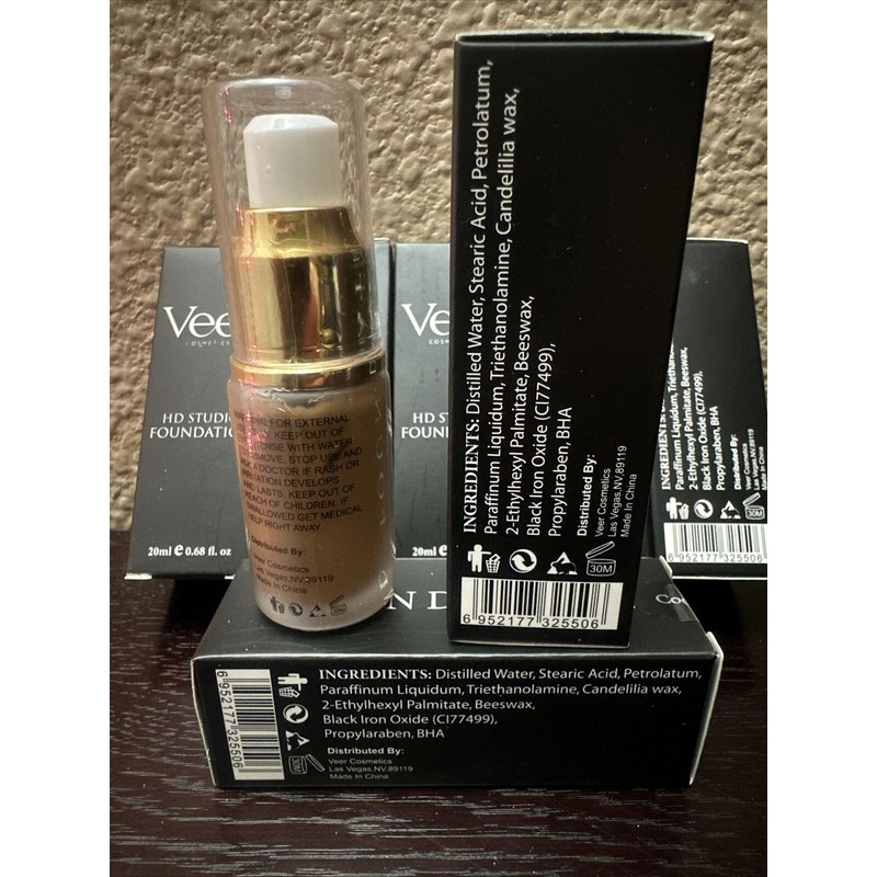 Veer Cosmetics Liquid HD Studio Foundation Cocoa 0.68 fl oz