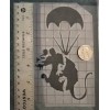 Unbranded Banksy Paratrooper Rat BLACK vinyl decal weatherproof dishwasher-saf